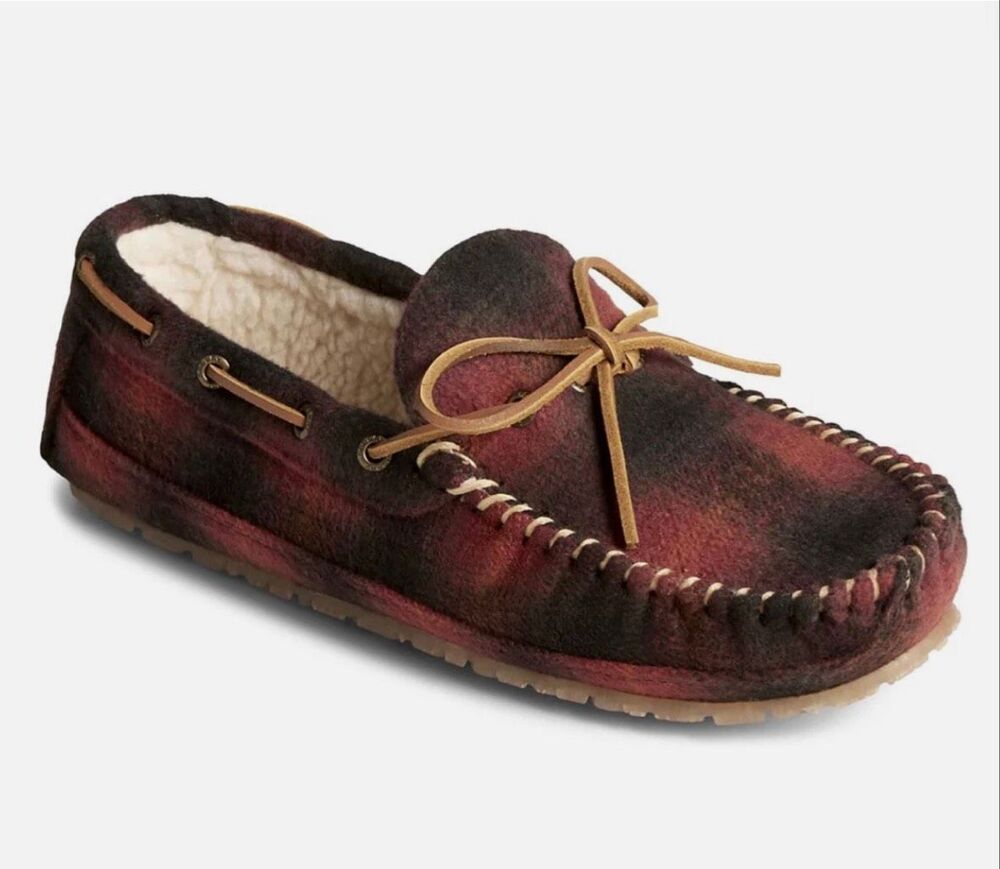 Sperry Top Sider Men's Brandon Faux Fur Lined Slippers Moccasin Size 11M NEW